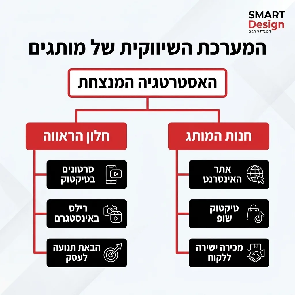 אינפוגרפיקה — המערכת השיווקית של מותגים: האסטרטגיה המנצחת